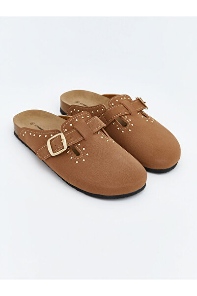 LC Waikiki Beige Suede Look Girls' House Slippers