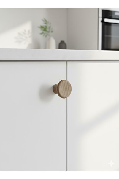 NİRVANA WOOD Wooden Handle Decorative Style – Handmade Solid Wood, Country Cabinet Handle