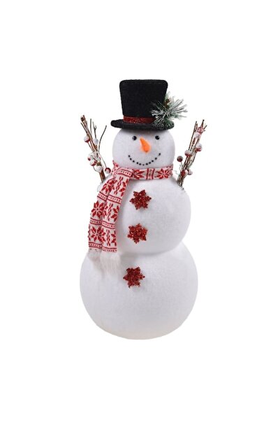 OEM Christmas Decorative Figurine - Foam Snowman with Black Hat, 25x52cm
