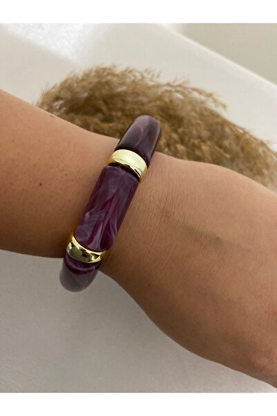 BIJUTERI Gold Detailed Elastic Bone Bracelet