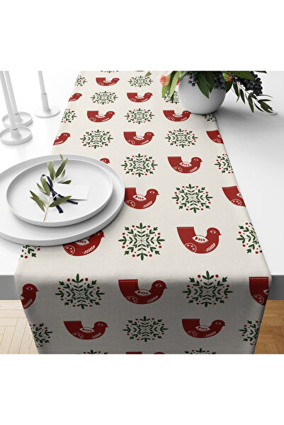 Filamente Digital Printed Runner - New Year / Christmas Patterned - 140X40 cm