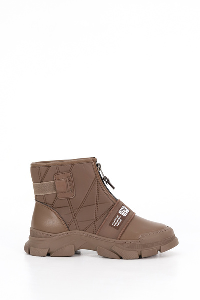 Mamito Ayakkabı Cnf 0574 Parachute Fabric Front Zipper Detail Short Boots