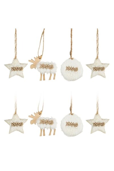 OEM Decorațiuni pentru bradul de Crăciun - figurine din lemn cu blană 5,5 cm ...