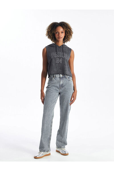 LC Waikiki Blue Straight Fit Women's Jean Pants