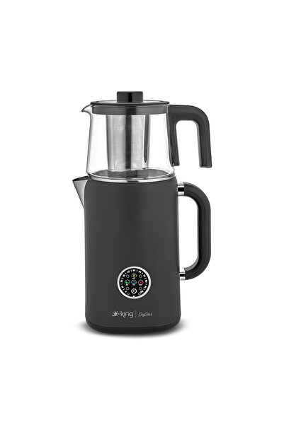 King ماكينة الشاي الرقمية KCM387 من تاي ستار باللون الأسود