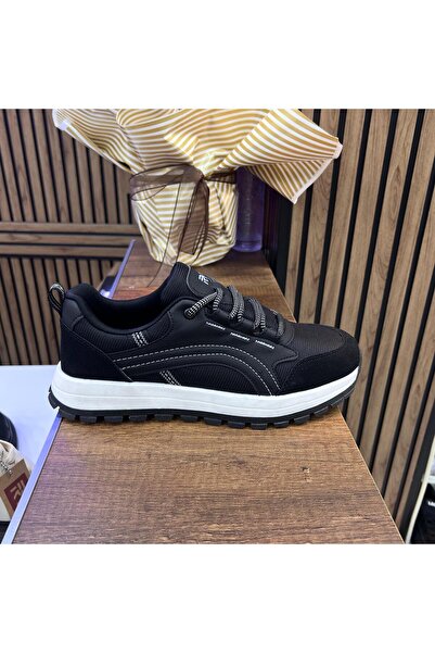 homiro Men's Winter Waterproof Sports Shoes - Black and White