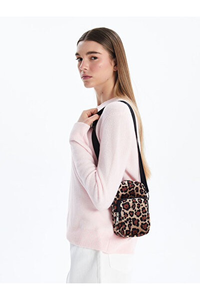 LC Waikiki Brown Leopard Patterned Women's Shoulder Bag