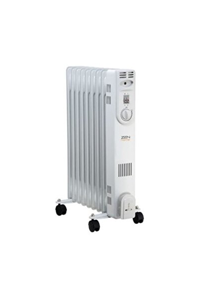 ZEN HOME electric radiator, 9 elements, adjustable thermostat, white, 2000 W