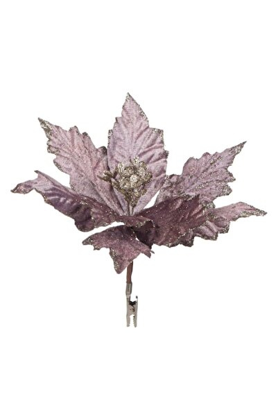 OEM Floare de Crăciun violet lucioasă, 24 cm