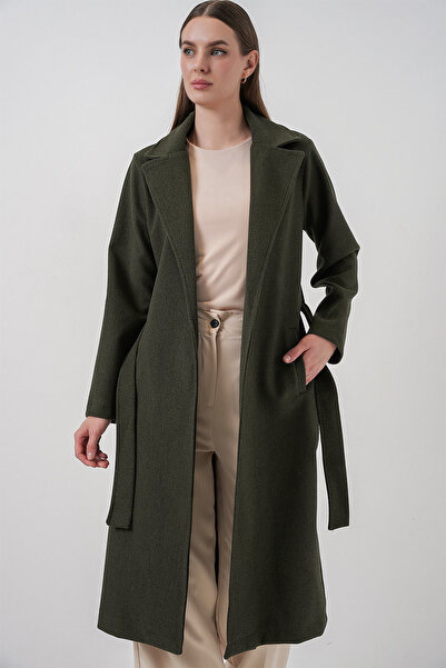 Bigdart 9118 Double-Breasted Collar Cashmere Coat - Khaki