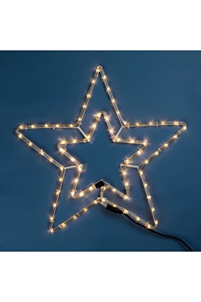 OEM Stea dublă decorativă cu LED de Crăciun, alb cald, 56x56 cm (DLC-06)