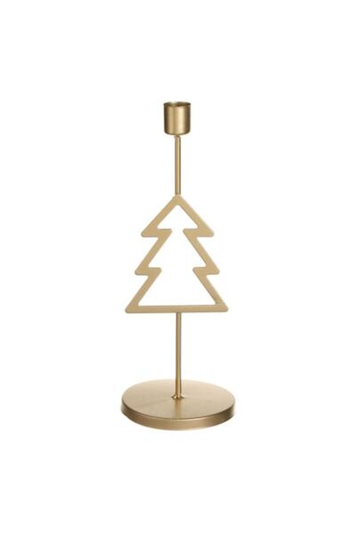OEM Gold Decorative Christmas Candlestick, 10x27 cm, Tree Design