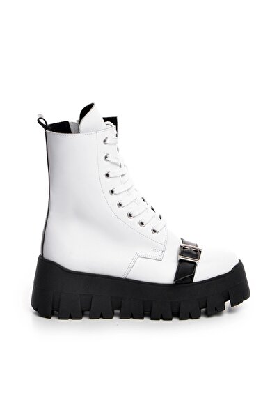 Vanilla Days Valeria Premium White Genuine Leather Boots