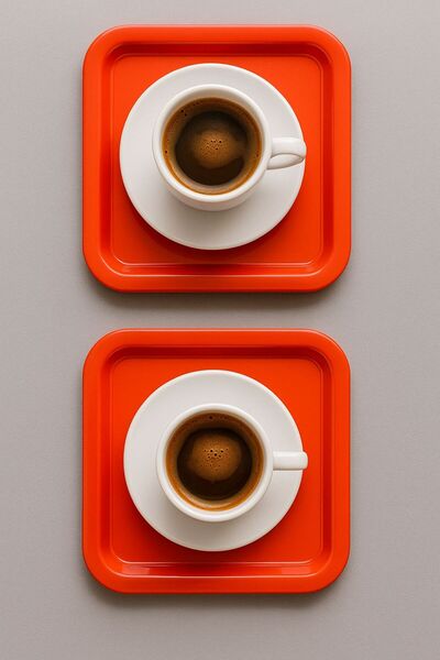 The fabrication 2-Piece Colorful Unbreakable Plastic Square Flat Coffee & Tea...