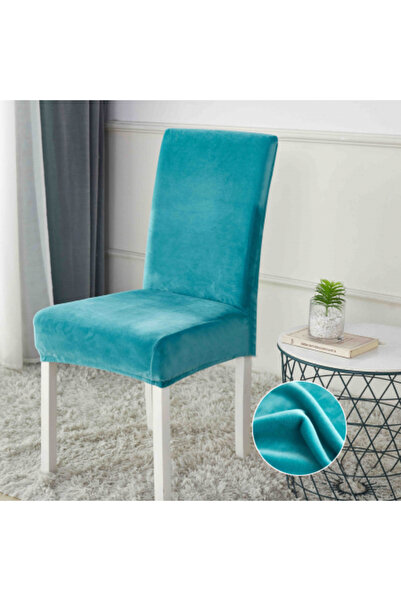 TURCIA Set of 6 Velvet Chair Covers - Cream