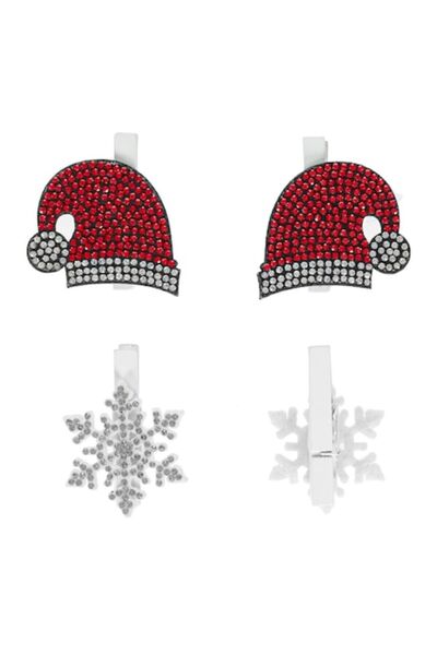 OEM Clești decorativi de rufe de Crăciun din lemn, pălărie și fulg de zăpadă ...