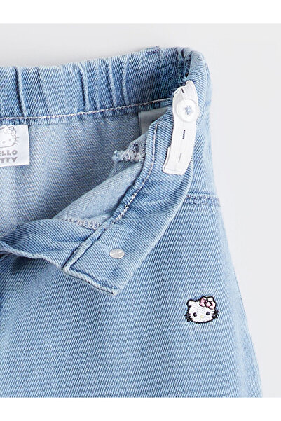 LC Waikiki Blue Embroidered Girl's Jean Pants