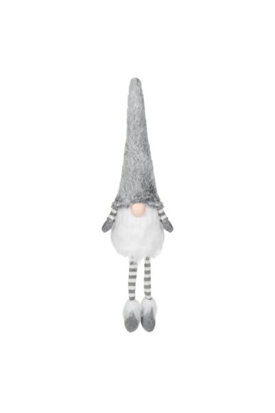 OEM Christmas Decorative Gnome Figurine, Grey Hat, Long Beard, Dangling Legs, 56 cm