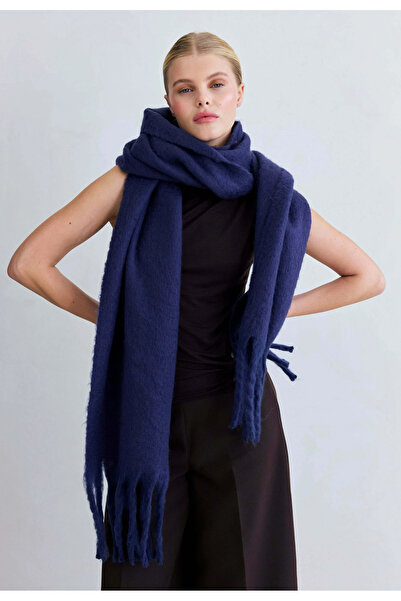 Verahed وشاح شتوي دافئ ذو ملمس ناعم ومزين بشراشيب، مقاس 190 × 50 سم