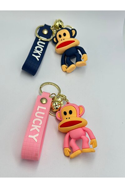 MyladyAccessoriess Sevimli Maymun Anahtarlık Lacivert