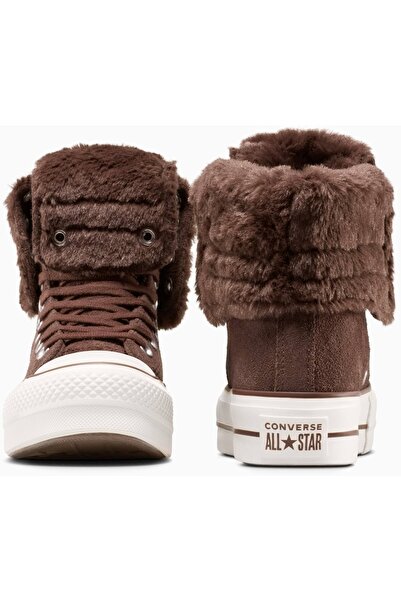 Converse Sneakers Chuck Taylor All Star Fold-Over Lift Platform, Brown, Unisex