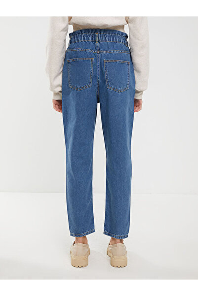 LC Waikiki Blue Women's Mom Fit Straight Jeans