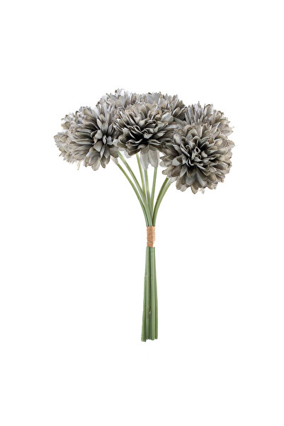 BYSHOME Yapay Lüx Krizantem Kartopu Demet 7 Dallı Dekoratif Yapay Çiçek 25 Cm