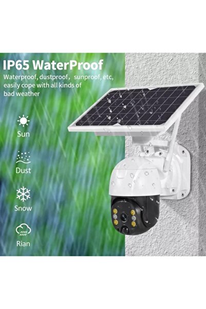 OEM 4G Wireless Solar Security Camera with SIM, 8W Solar Panel, 355° PTZ, IP65, 64GB