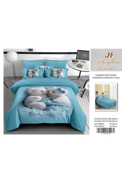 FIONNA.RO Lenjerie De Pat Finet Premium - Ursuleti Polari Indragostiti