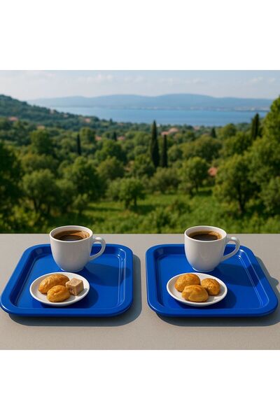 Fabrication 2-Piece Colorful Unbreakable Plastic Square Flat Coffee & Tea & D...