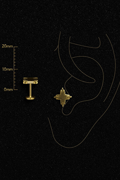 ömay takı Kızılderili Güneşi 316l Cerrahi Çelik Tragus Helix piercing