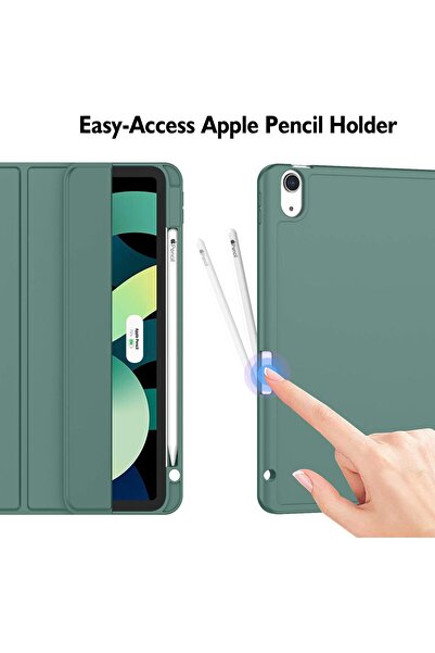 NEONI حافظة iPad Air 11 بوصة - غطاء ذكي مع حامل قلم (أخضر)