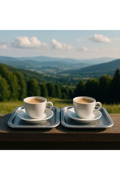 Fabrication 2-Piece Colorful Unbreakable Plastic Square Flat Coffee & Tea & D...