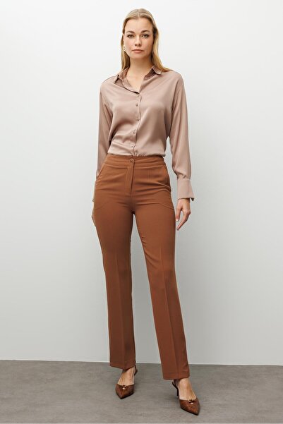 Moda İlgi Modailgi Yandan Cepli Yüksek Bel Bilek Boy Klasik Pantolon - 70031 ...