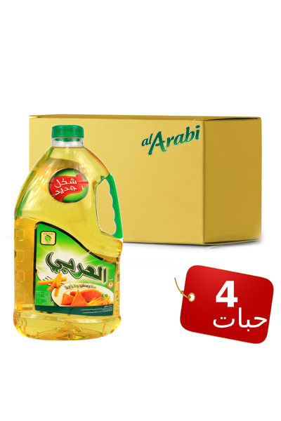 ALARABİ زيت طبخ وقلي نقي وصحي، 2.9 لتر × 4 –