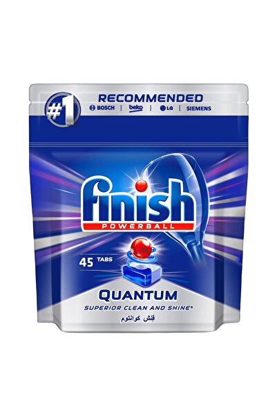 Finish أقراص منظف غسالة الأطباق باوربول كوانتم، ٤٥ قرصًا