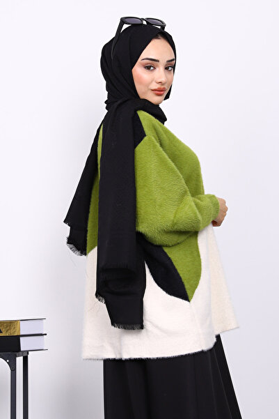 İmajButik Black Crew Neck Soft Knit Sweater