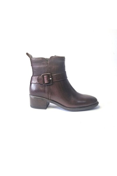 TwoEgoist Women's Genuine Leather 4.5 cm Heeled Handmade Buckle Comfortable Daily Boots