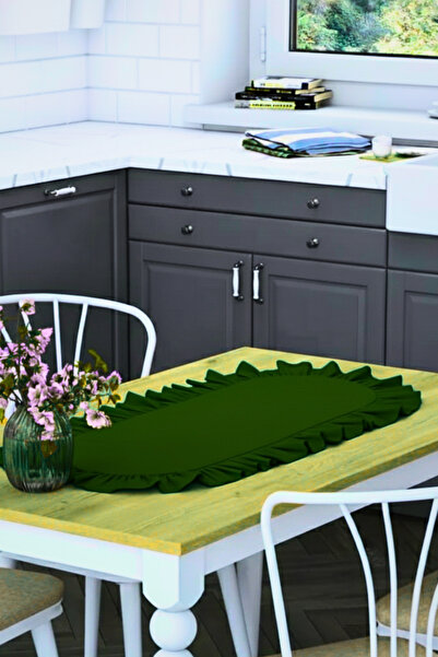 MİNDERHAN Firfirli Cotton Fabric Runner Table Cover