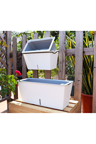 Saksıdan Sofraya Kendinden Sulamalı Bahçe Tipi Dikdörtgen Akıllı Saksı