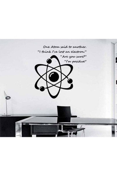 Generic Funny Science Quotes Wall Decal Black 70x70cm