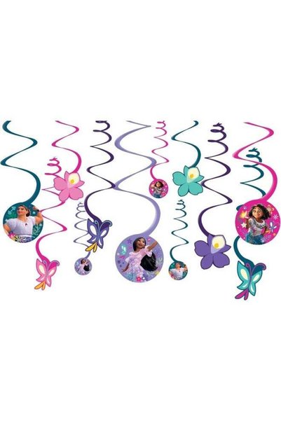 Generic Encanto Spiral Hanging Decorations (Pack of 12) - Multicolor Cardstoc...
