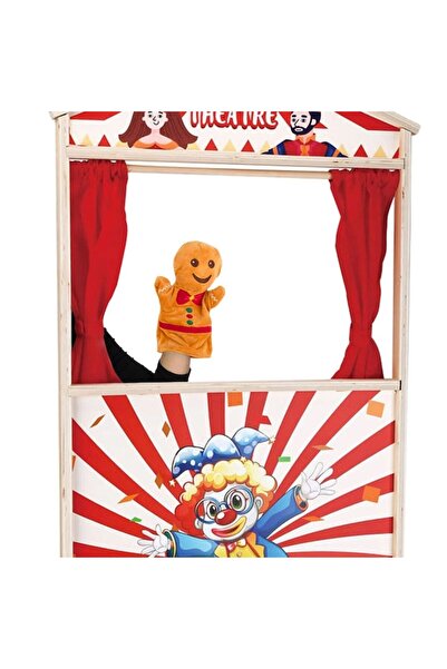 OEM Brown Plush Gingerbread Man Puppet Theatre Figure 28cm
