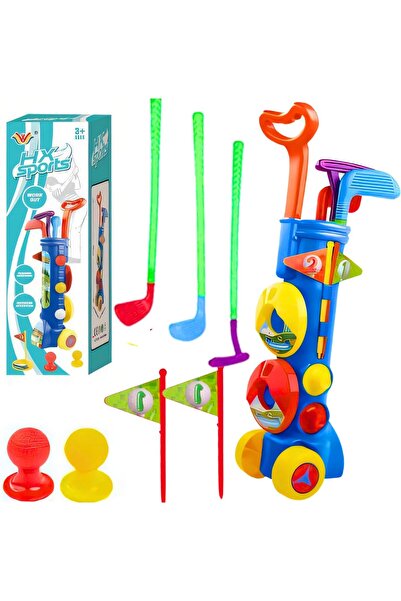 AYEBIA مجموعة ألعاب جولف للأطفال | عربة جولف بعجلات للأطفال