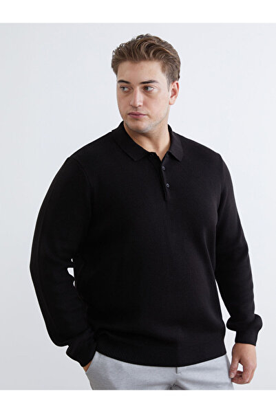 LC Waikiki Black Polo Neck Men's Knitwear Sweater