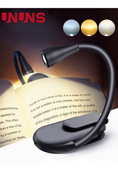 Generic UNUNS Book Reading Light,USB Rechargeable Book Light For Reading In Bed,Clip On LED BookLight,3 Col