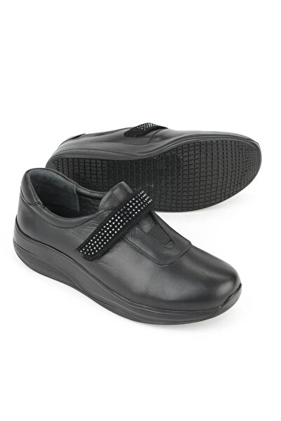 Ziya , Women's Genuine Leather Comfort Shoes 15355Z2417 Black