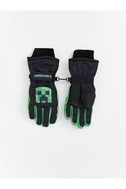 LC Waikiki قفازات للأولاد مطبوعة باللون الأسود