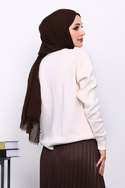 İmajButik Κρεμ Κεντημένη Ζακέτα με Κουμπιά