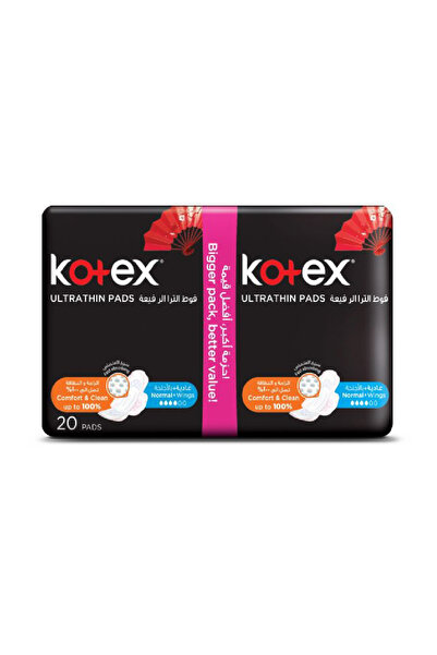 Kotex Ultra Thin Pads Normal with Wings, 20 Pads